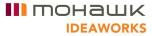Mohawk IDEAWORKS logo, with the Mohawk colored stripe logo and the words "Mohawk IDEAWORKS" next to it.