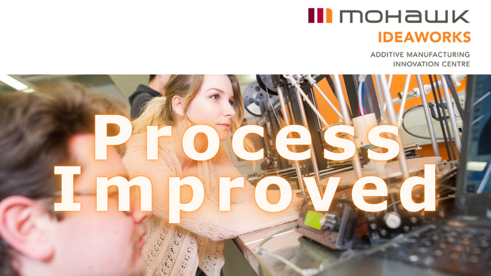 Process Improved text on 3D printer background - AMIC Case Study