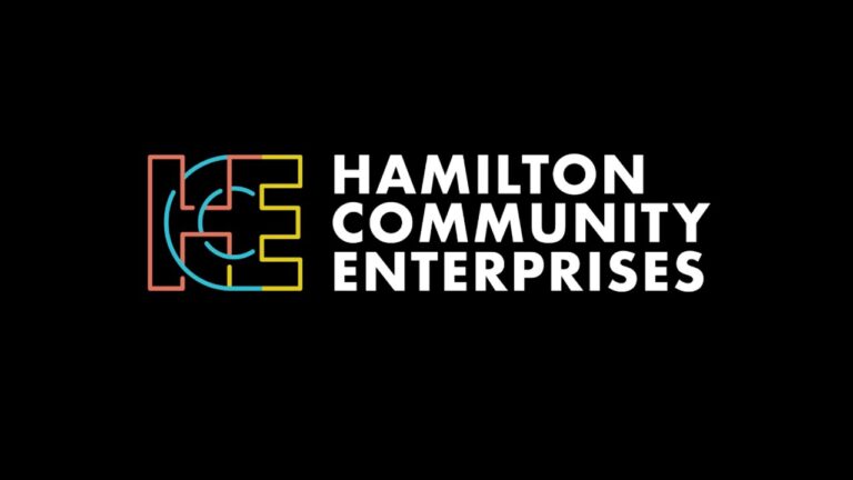 Logo, Hamilton Community Enterprises.